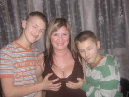 Mom and sons