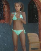 Candid Teen in Green Bikini