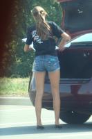 Candid Teen in Jeans shorts