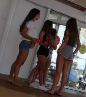Candid Young and Cute Teens in Shorts