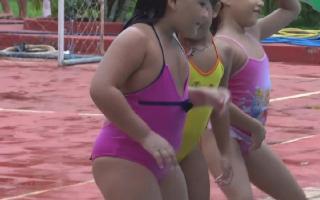 Little brazilian pool dancers