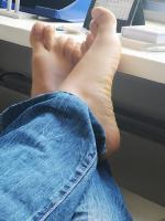 barefoot in the office