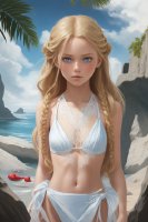 AI generated images - white beautiful girl