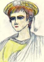 View depicts the Roman emperor