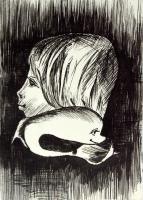 Luchik and dolphin. Figure Helena Gorbachev(boy-art) .