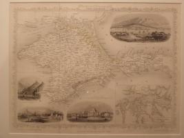 Remember Crimea - under British power in 1855-1856 - британская карта Крыма 1855 года из частной коллекции
