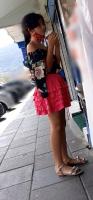 cute 10yo brazilian girl in pink skirt