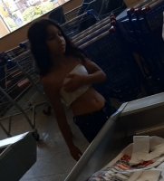Candid Brazilian Girl In Supermarket