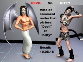 KITTY BOY VS DEVIL - vote who win