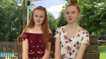 Starley and Skyley redhead sisters try on swimsuits