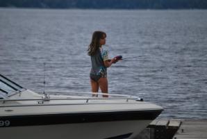10yo girl at the lake