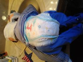 Doll with diaper and goodnites