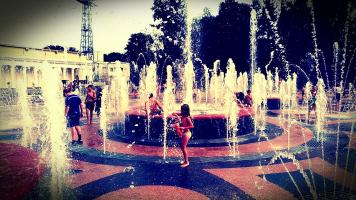Пешеходный музыкальный фонтан Хабаровск / Musical fountain of Khabarovsk